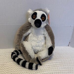 Wild Republic Ring Tailed Lemur Stuffed Animal - 12” Brand New Soft Plush